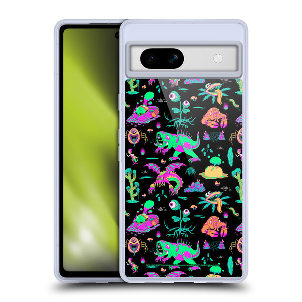 Rick And Morty Season 3 Graphics Aliens Soft Gel Case for Google Pixel 7a