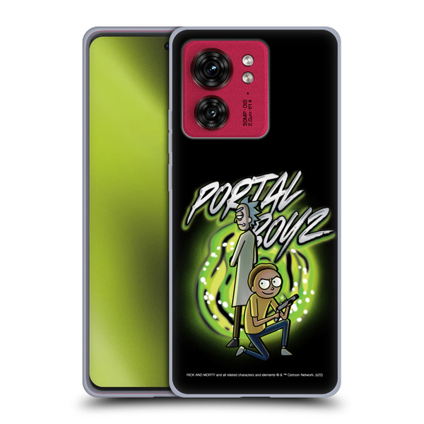 Rick And Morty Season 5 Graphics Portal Boyz Soft Gel Case for Motorola Moto Edge 40