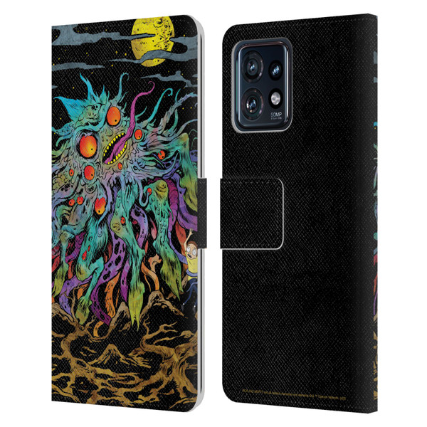 Rick And Morty Season 1 & 2 Graphics The Dunrick Horror Leather Book Wallet Case Cover For Motorola Moto Edge 40 Pro