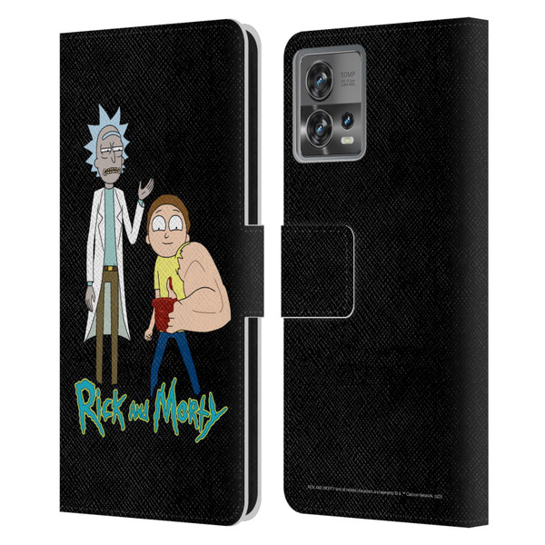 Rick And Morty Season 3 Character Art Rick and Morty Leather Book Wallet Case Cover For Motorola Moto Edge 30 Fusion