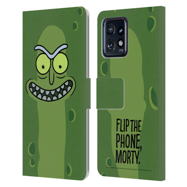 Rick And Morty Season 3 Graphics Pickle Rick Leather Book Wallet Case Cover For Motorola Moto Edge 40 Pro