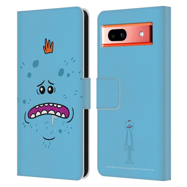 Rick And Morty Season 4 Graphics Mr. Meeseeks Leather Book Wallet Case Cover For Google Pixel 7a