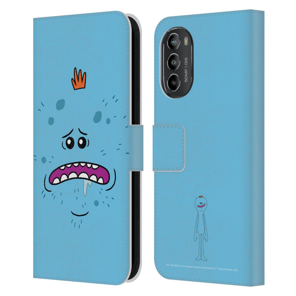 Rick And Morty Season 4 Graphics Mr. Meeseeks Leather Book Wallet Case Cover For Motorola Moto G82 5G