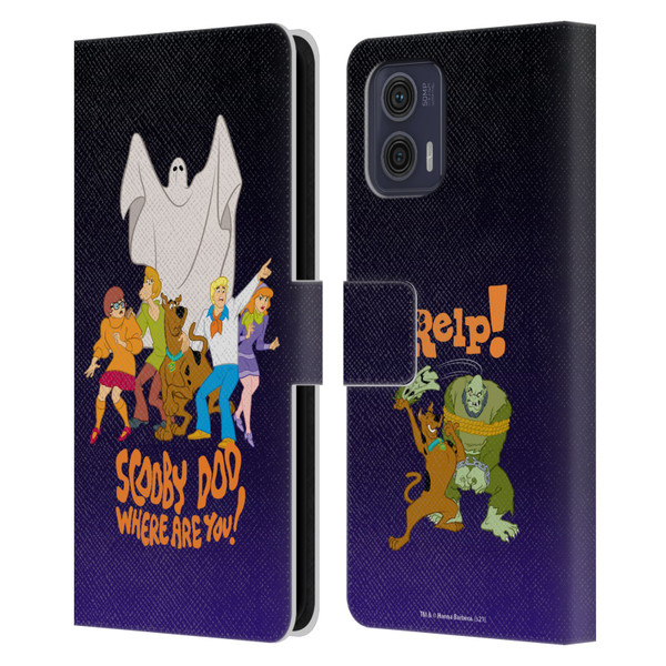 Scooby-Doo Mystery Inc. Where Are You? Leather Book Wallet Case Cover For Motorola Moto G73 5G