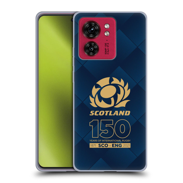 Scotland Rugby 150th Anniversary Halftone Soft Gel Case for Motorola Moto Edge 40