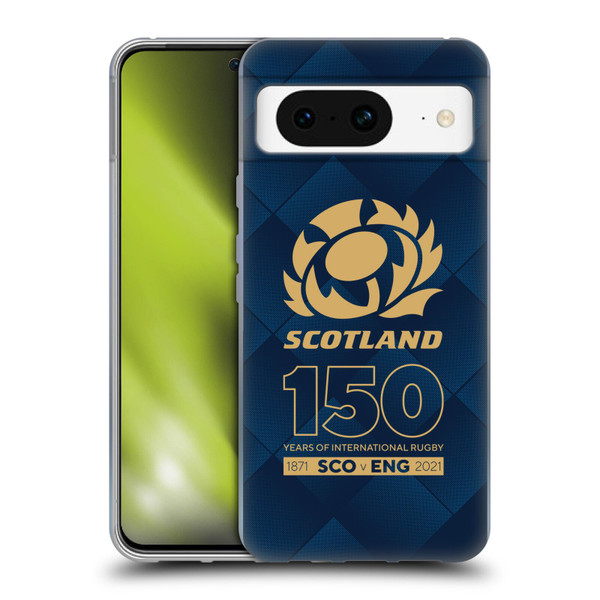 Scotland Rugby 150th Anniversary Halftone Soft Gel Case for Google Pixel 8