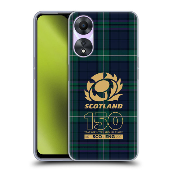 Scotland Rugby 150th Anniversary Tartan Soft Gel Case for OPPO A78 5G