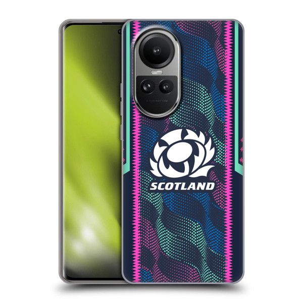 Scotland Rugby 2023/24 Crest Kit Wave Training Soft Gel Case for OPPO Reno10 5G / Reno10 Pro 5G