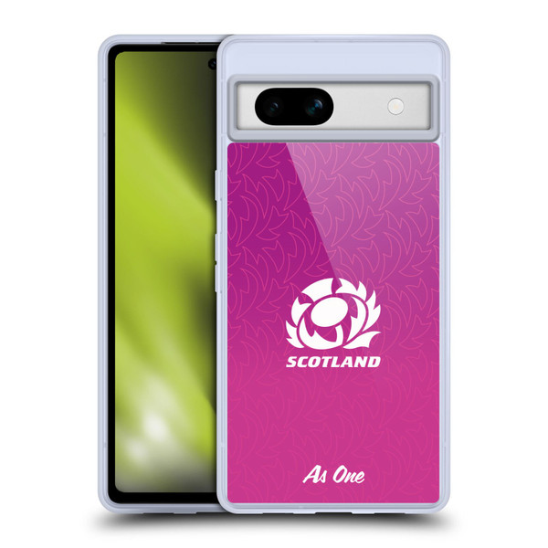 Scotland Rugby Graphics Gradient Pattern Soft Gel Case for Google Pixel 7a