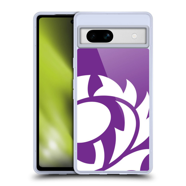 Scotland Rugby Oversized Thistle Purple Heather Soft Gel Case for Google Pixel 7a