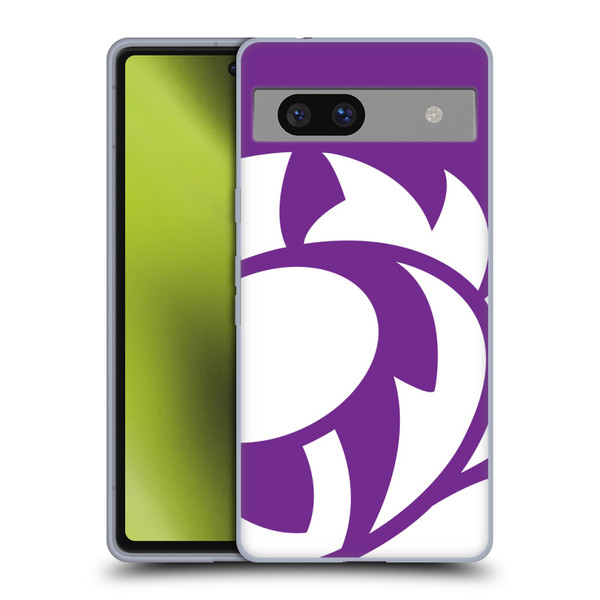 Scotland Rugby Oversized Thistle Purple Heather Soft Gel Case for Google Pixel 7a