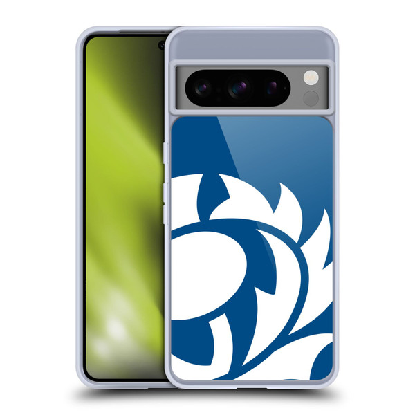 Scotland Rugby Oversized Thistle Saltire Blue Soft Gel Case for Google Pixel 8 Pro