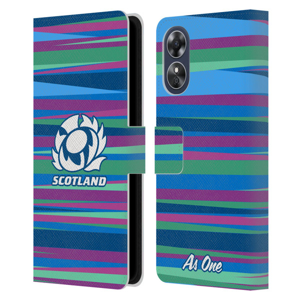 Scotland Rugby Graphics Training Pattern Leather Book Wallet Case Cover For OPPO A17