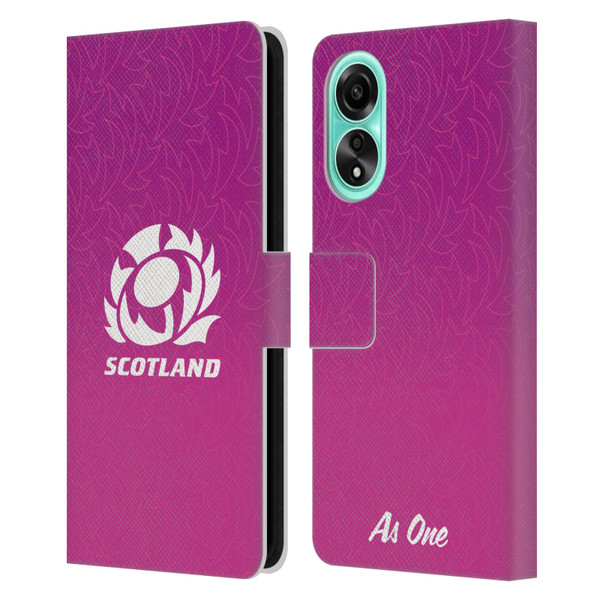 Scotland Rugby Graphics Gradient Pattern Leather Book Wallet Case Cover For OPPO A78 4G