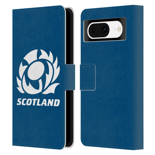 Scotland Rugby Logo 2 Plain Leather Book Wallet Case Cover For Google Pixel 8