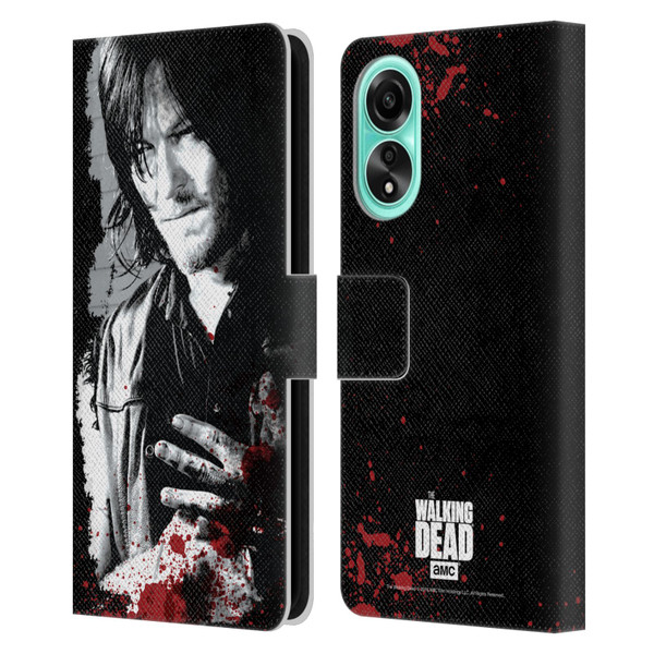 AMC The Walking Dead Gore Wounded Hand Leather Book Wallet Case Cover For OPPO A78 4G