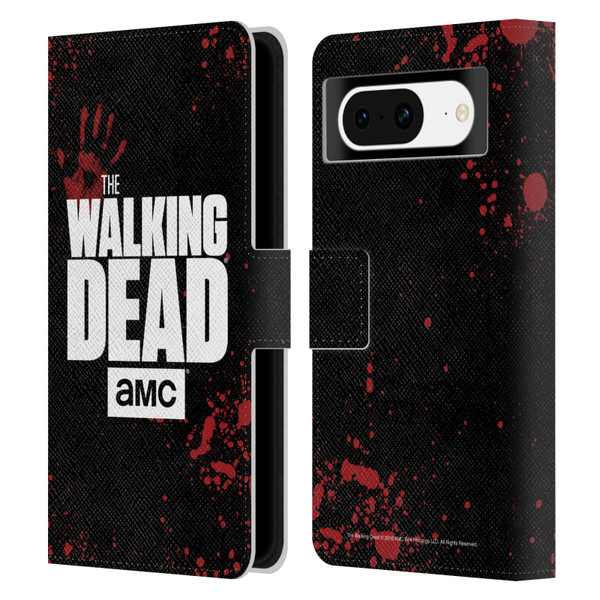 AMC The Walking Dead Logo Black Leather Book Wallet Case Cover For Google Pixel 8