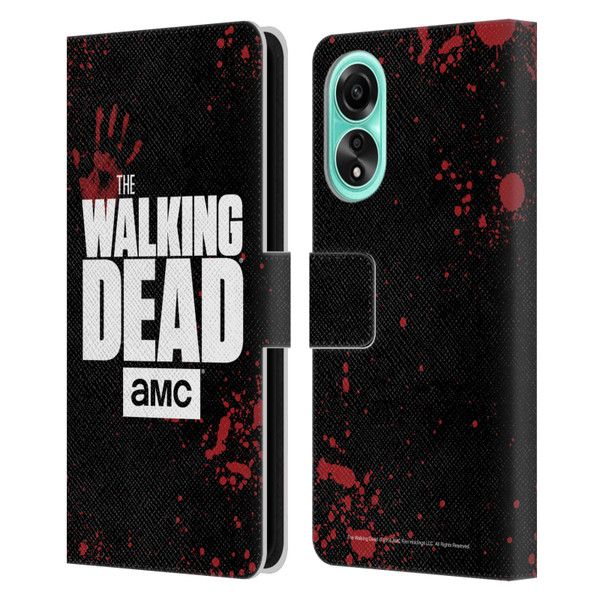 AMC The Walking Dead Logo Black Leather Book Wallet Case Cover For OPPO A78 4G