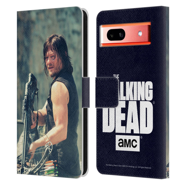 AMC The Walking Dead Daryl Dixon Archer Leather Book Wallet Case Cover For Google Pixel 7a