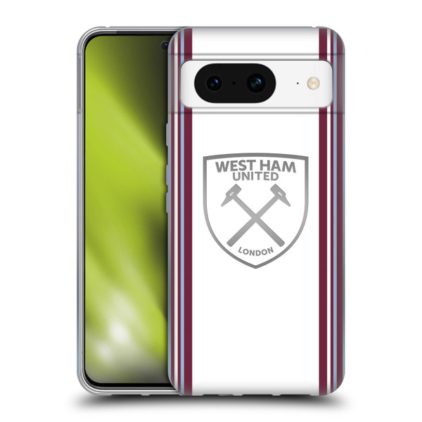 West Ham United FC 2023/24 Crest Kit Away Soft Gel Case for Google Pixel 8