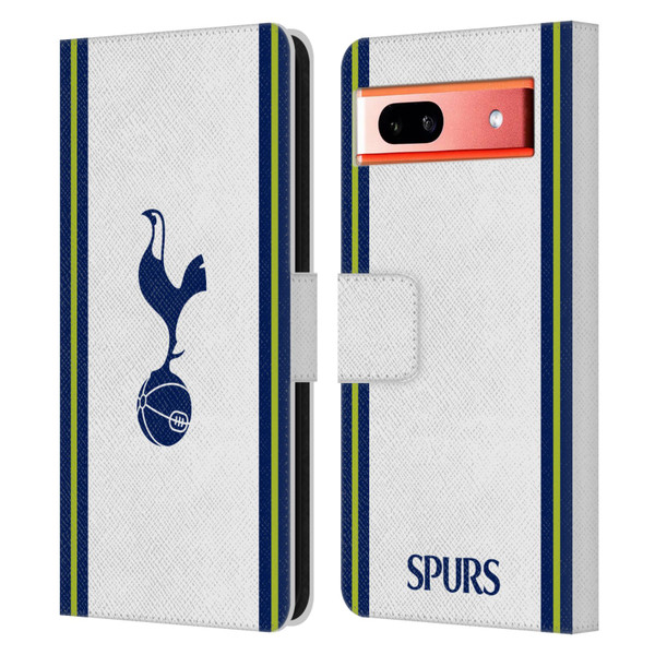 Tottenham Hotspur F.C. 2022/23 Badge Kit Home Leather Book Wallet Case Cover For Google Pixel 7a
