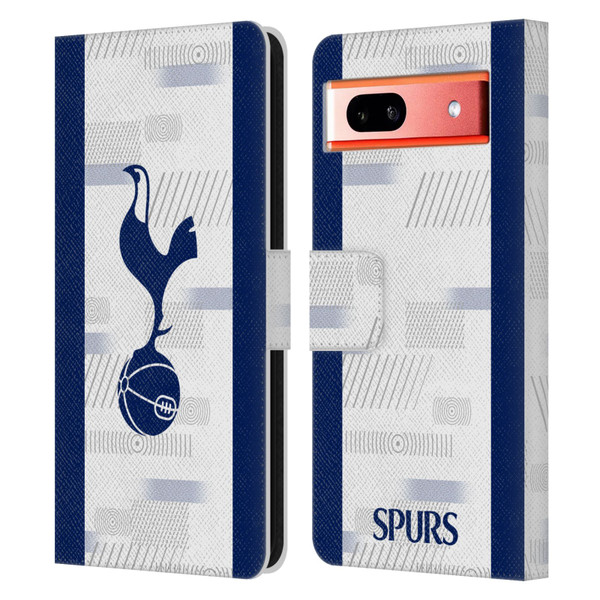Tottenham Hotspur F.C. 2023/24 Badge Home Kit Leather Book Wallet Case Cover For Google Pixel 7a