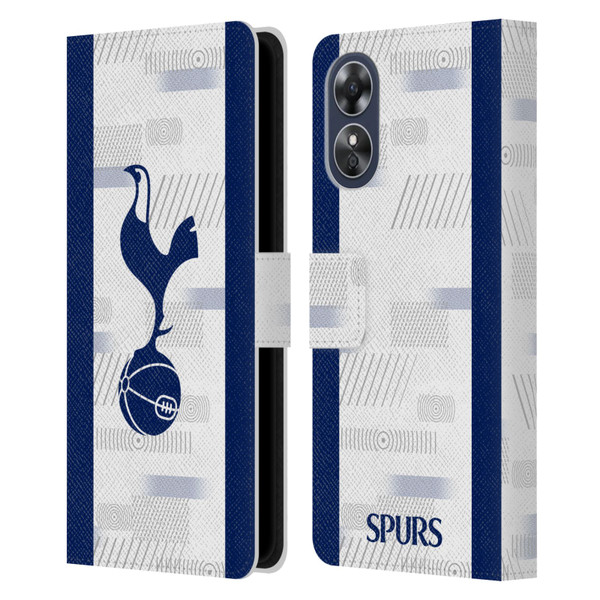 Tottenham Hotspur F.C. 2023/24 Badge Home Kit Leather Book Wallet Case Cover For OPPO A17