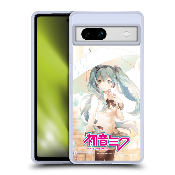 Hatsune Miku Graphics Rain Soft Gel Case for Google Pixel 7a