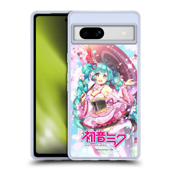 Hatsune Miku Graphics Sakura Soft Gel Case for Google Pixel 7a