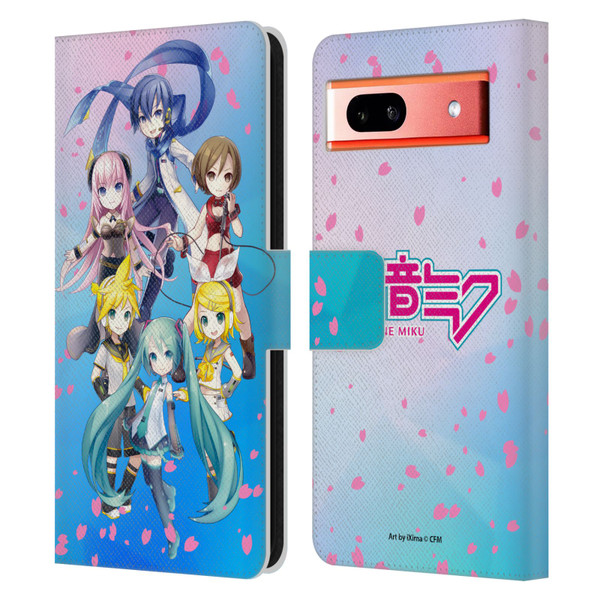 Hatsune Miku Virtual Singers Sakura Leather Book Wallet Case Cover For Google Pixel 7a