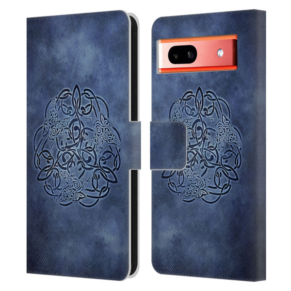 Brigid Ashwood Celtic Wisdom Knot Raven Leather Book Wallet Case Cover For Google Pixel 7a