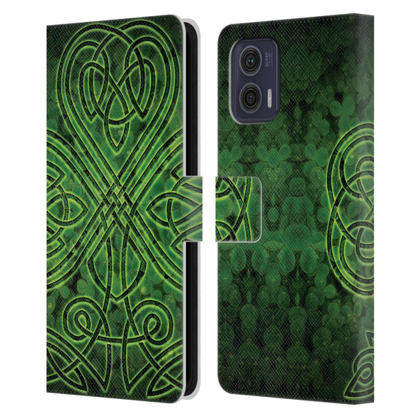Brigid Ashwood Celtic Wisdom 3 Irish Shamrock Leather Book Wallet Case Cover For Motorola Moto G73 5G