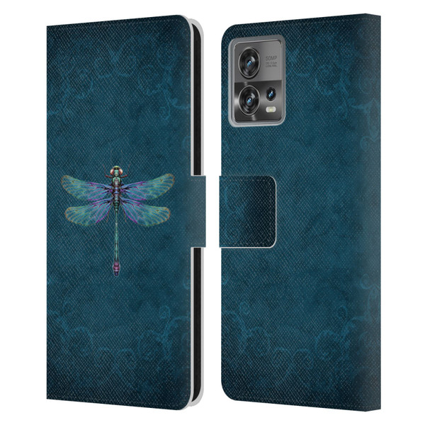 Brigid Ashwood Winged Things Dragonfly Leather Book Wallet Case Cover For Motorola Moto Edge 30 Fusion