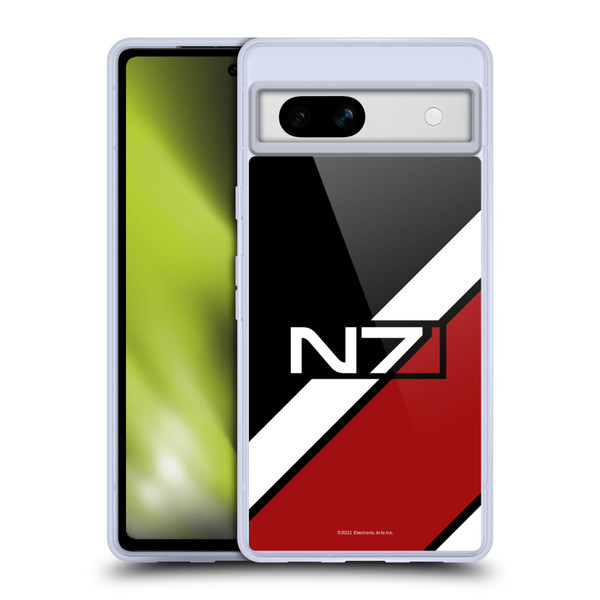 EA Bioware Mass Effect Graphics N7 Logo Stripes Soft Gel Case for Google Pixel 7a
