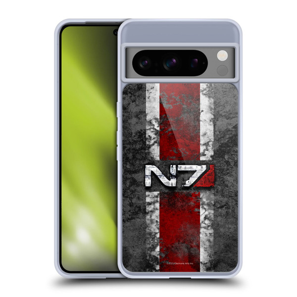 EA Bioware Mass Effect Graphics N7 Logo Distressed Soft Gel Case for Google Pixel 8 Pro