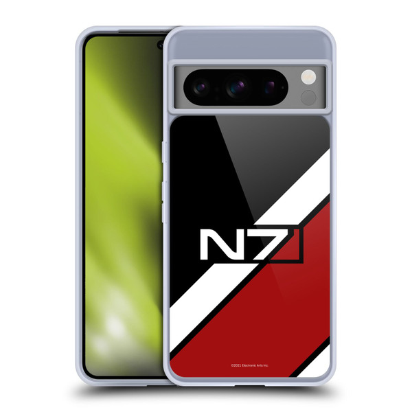 EA Bioware Mass Effect Graphics N7 Logo Stripes Soft Gel Case for Google Pixel 8 Pro