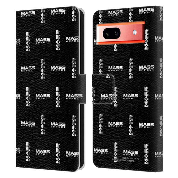 EA Bioware Mass Effect Graphics Logo Pattern Leather Book Wallet Case Cover For Google Pixel 7a