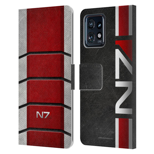 EA Bioware Mass Effect Graphics N7 Logo Armor Leather Book Wallet Case Cover For Motorola Moto Edge 40 Pro