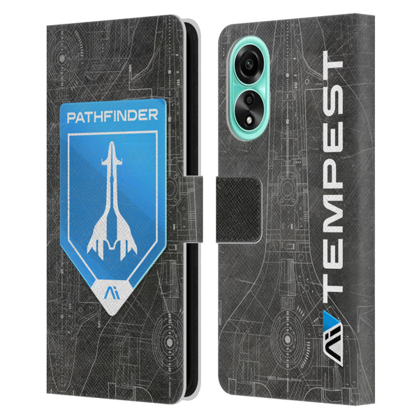 EA Bioware Mass Effect Andromeda Graphics Pathfinder Badge Leather Book Wallet Case Cover For OPPO A78 4G