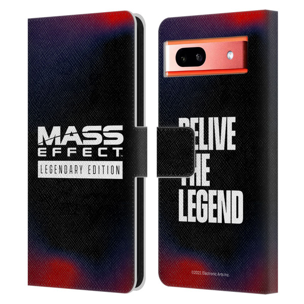 EA Bioware Mass Effect Legendary Graphics Logo Leather Book Wallet Case Cover For Google Pixel 7a