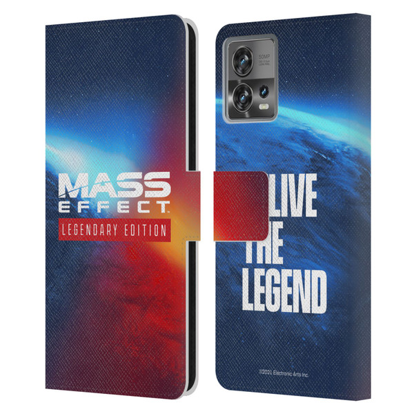 EA Bioware Mass Effect Legendary Graphics Logo Key Art Leather Book Wallet Case Cover For Motorola Moto Edge 30 Fusion
