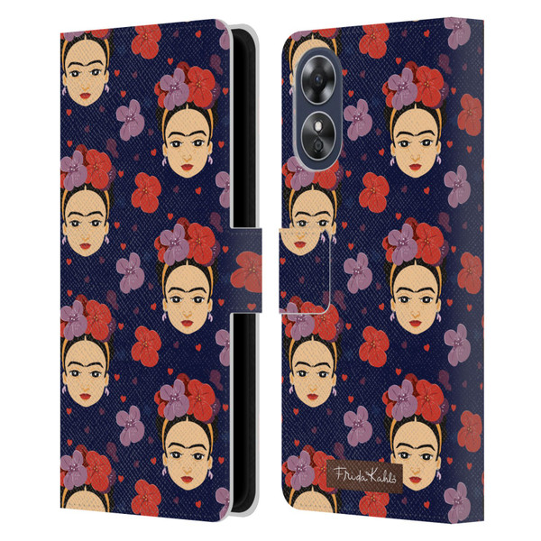 Frida Kahlo Doll Pattern 1 Leather Book Wallet Case Cover For OPPO A17