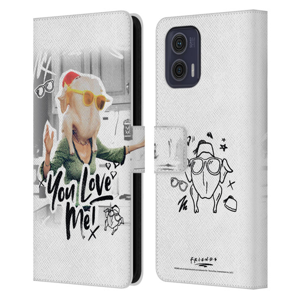 Friends TV Show Doodle Art You Love Me Leather Book Wallet Case Cover For Motorola Moto G73 5G