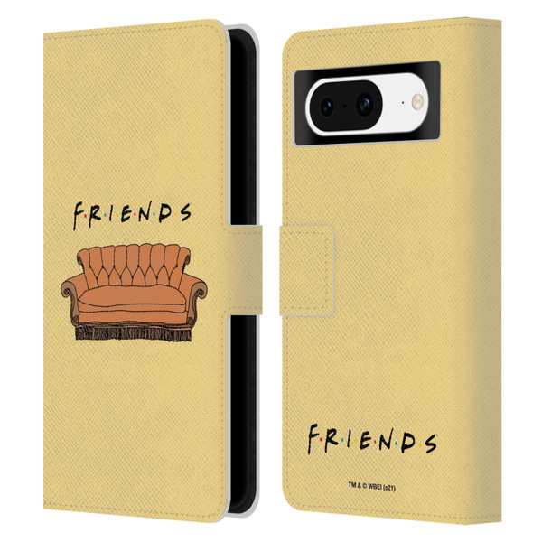 Friends TV Show Iconic Couch Leather Book Wallet Case Cover For Google Pixel 8