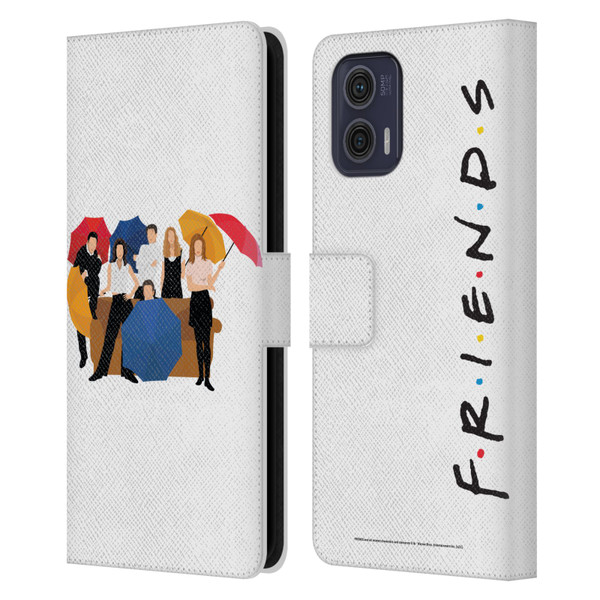 Friends TV Show Key Art Logo Opening Sequence Leather Book Wallet Case Cover For Motorola Moto G73 5G