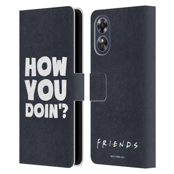Friends TV Show Quotes How You Doin' Leather Book Wallet Case Cover For OPPO A17