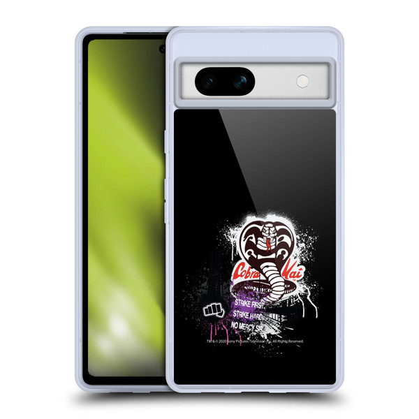 Cobra Kai Composed Art No Mercy Logo Soft Gel Case for Google Pixel 7a
