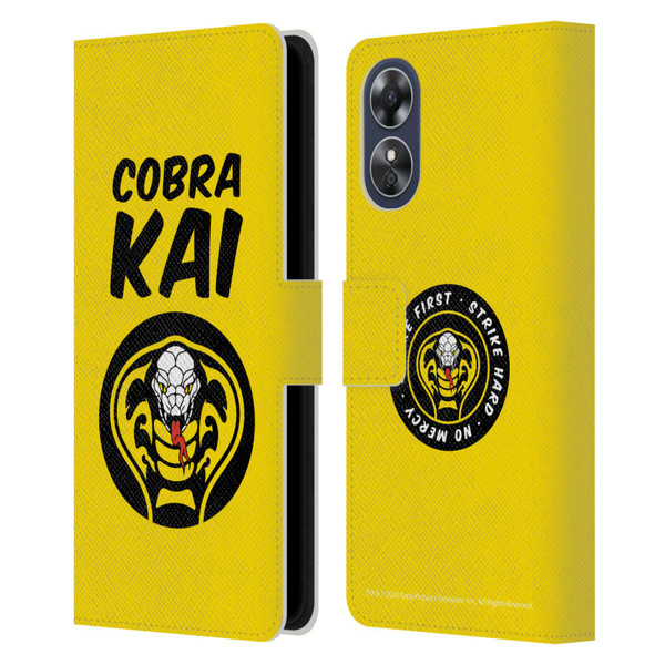 Cobra Kai Composed Art Logo 2 Leather Book Wallet Case Cover For OPPO A17