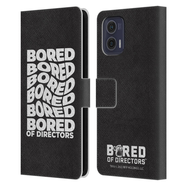 Bored of Directors Graphics Bored Leather Book Wallet Case Cover For Motorola Moto G73 5G