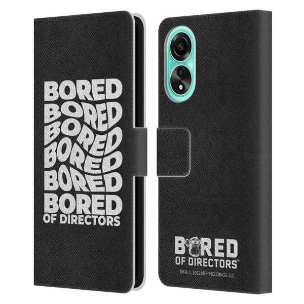 Bored of Directors Graphics Bored Leather Book Wallet Case Cover For OPPO A78 5G
